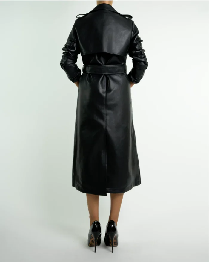 Eco Leather Black Coat