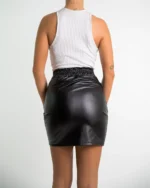 Eco Leather Black Skirt